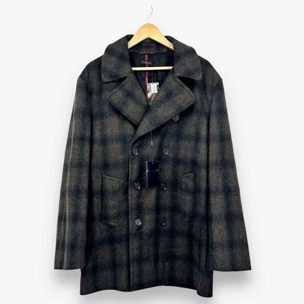 NWT Marc Ecko Double Breasted Wool Coat Men's L